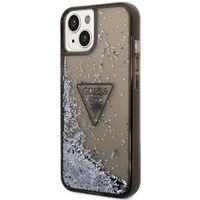 Guess Liquid Glitter Backcover iPhone 14 - Zwart