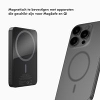 Selencia MagSafe Powerbank 5.000 mAh - Draadloze Powerbank - Geschikt voor MagSafe en Qi - Black / Oranje Leeuw