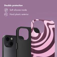 Selencia Vivid Back Cover Apple iPhone 13 - Wavy Swirl Pink Plum