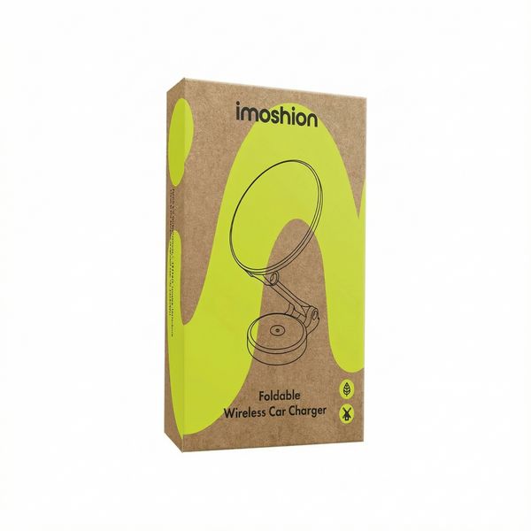 imoshion Telefoonhouder auto met MagSafe - Draadloze oplader - Dashboard - Zwart