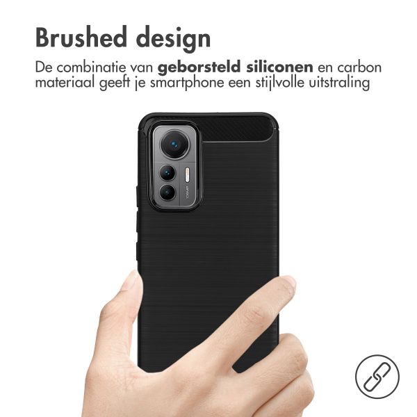 imoshion Brushed Backcover Xiaomi 12 Lite - Zwart