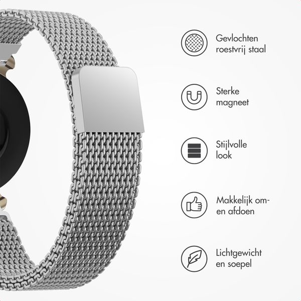 imoshion Milanees magnetisch bandje Garmin Lily 2 - Zilver