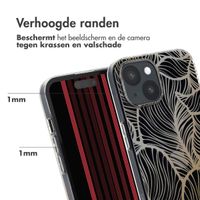 imoshion Design hoesje Apple iPhone 15 - Golden Leaves Transparant