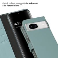 Selencia Echt Leren Bookcase Google Pixel 8a - Air Blue