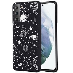 imoshion Design hoesje Samsung Galaxy S21 FE - Heelal - Wit