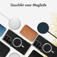 imoshion Clear Glitter Backcover met MagSafe Samsung Galaxy S25 Ultra - Zilver