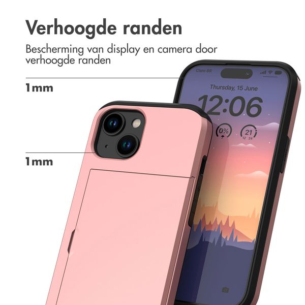 imoshion Backcover met pasjeshouder iPhone 15 - Rosé Goud