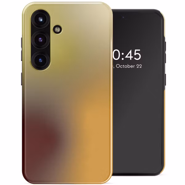 Selencia Vivid Backcover met MagSafe Samsung Galaxy S25 - Gradient Olive Dust