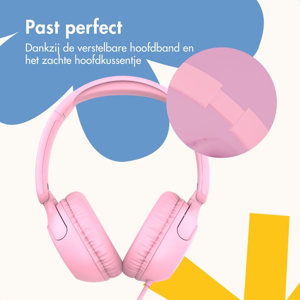 imoshion Kinderkoptelefoon met Draad - AUX kabel - Decibelbegrenzer - Candy Pink