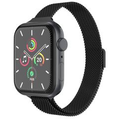 imoshion Slim Milanees bandje Apple Watch Series 1 t/m 9 / SE (38/40/41 mm) | Series 10 (42 mm) - Zwart