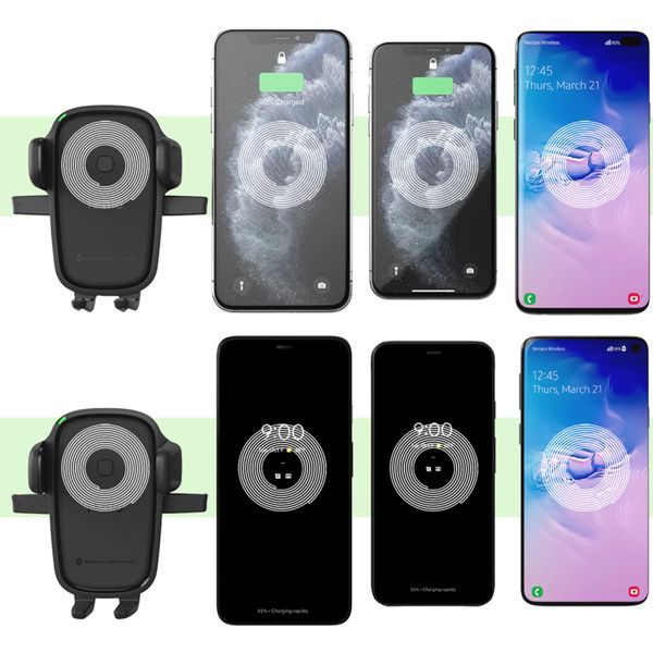 iOttie Easy One Touch Wireless Charging - Telefoonhouder auto - Ventilatierooster en CD speler - Zwart