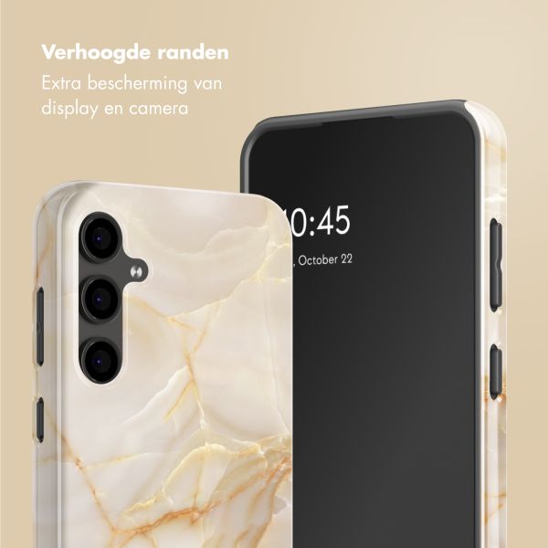 Selencia Vivid Tough Backcover Samsung Galaxy S24 FE - Golden Beige Marble