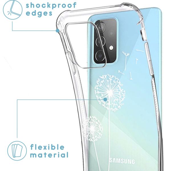 imoshion Design hoesje met koord voor Samsung Galaxy A52(s) (5G/4G) - Paardenbloem - Wit