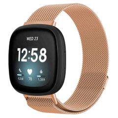 imoshion Milanees magnetisch bandje Fitbit Versa 3 - Maat S - Rosé Goud