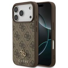 Guess 4G Metal Logo Backcover MagSafe Apple iPhone 17 Pro - Bruin