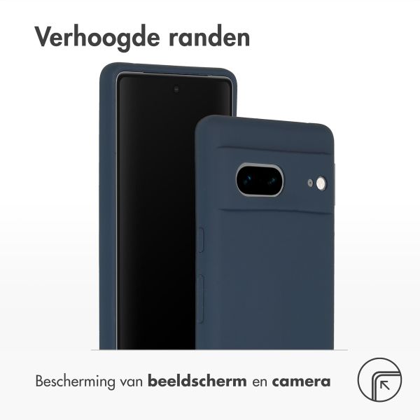 Accezz Liquid Silicone Backcover Google Pixel 7 - Donkerblauw