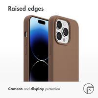 Accezz Liquid Silicone Back Cover with MagSafe Apple iPhone 14 Pro - Light Brown