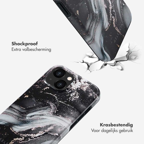 Selencia Vivid Backcover Apple iPhone 15 - Chic Marble Black