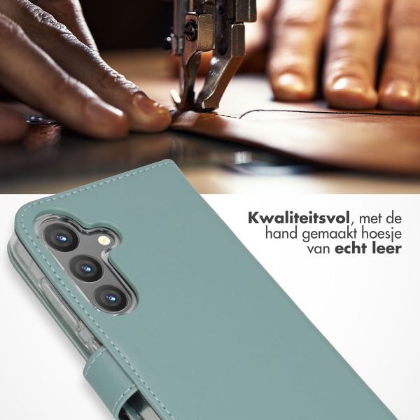 Selencia Echt Leren Bookcase Samsung Galaxy S24 - Air Blue