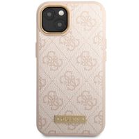 Guess 4G Logo Monogram Backcover MagSafe Apple iPhone 14 - Roze