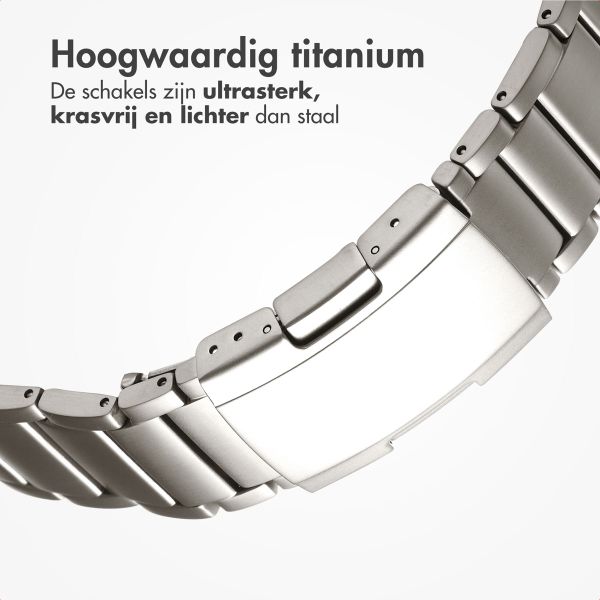 Accezz Mat Titanium bandje  - Garmin 22 mm aansluiting - Titanium