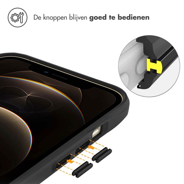 imoshion Rugged Hybrid Case Apple iPhone 12 Pro Max - Zwart / Transparant