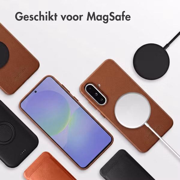Accezz MagSafe Leather Backcover Samsung Galaxy A36 / A56 - Sienna Brown