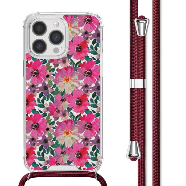 imoshion Design hoesje met koord iPhone 13 Pro - Flower Water