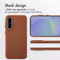 Accezz MagSafe Leather Backcover Samsung Galaxy A36 / A56 - Coffee Brown