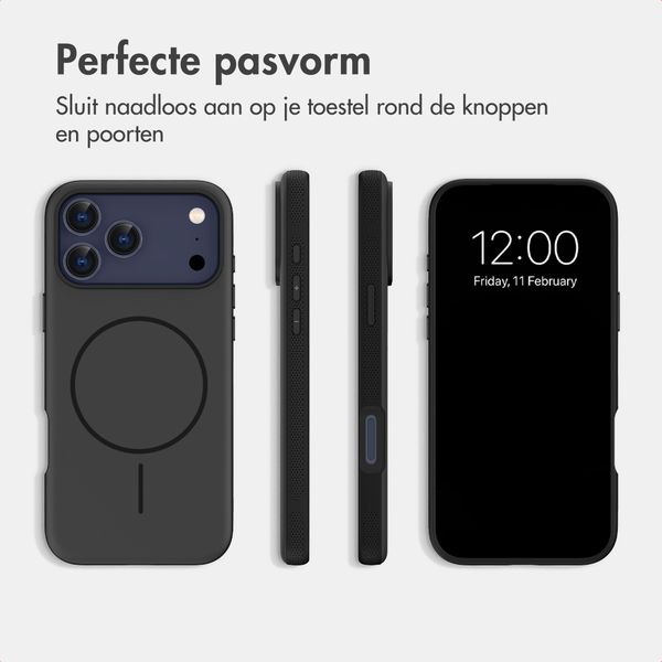 imoshion Color Backcover met Thin MagSafe Ring Apple iPhone 17 Pro - Zwart