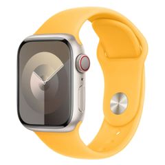 Apple Sport Band Apple Watch Series 1 t/m 9 / SE (38/40/41 mm) | Series 10 / 11 (42 mm) - Maat S/M - Sunshine