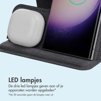 imoshion 3-in-1 Opvouwbare draadloze oplader voor Samsung - Galaxy smartphone / Galaxy Buds / Galaxy Watch - Grijs - Samsung Galaxy Watch 5 (40 mm)