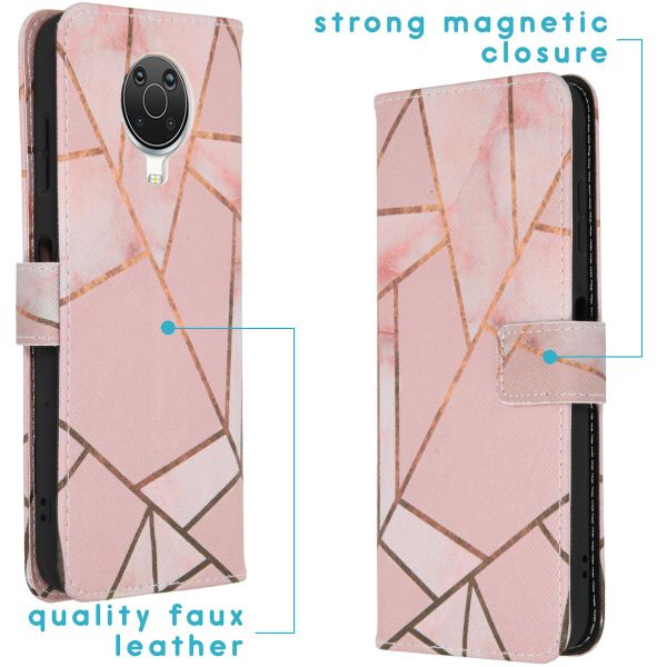 imoshion Design Softcase Bookcase Nokia G10 / G20 - Pink Graphic