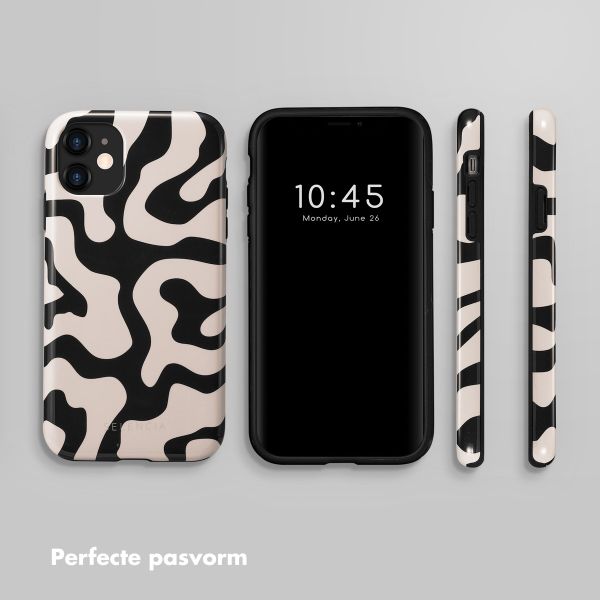 Selencia Vivid Tough Backcover iPhone 11 - Art Wave Black