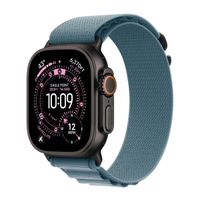 Apple Alpine Loop Band Apple Watch Series 1 - 11 / SE / Ultra (44/45/46/49 mm) - Maat L - Light Blue / Black Titanium
