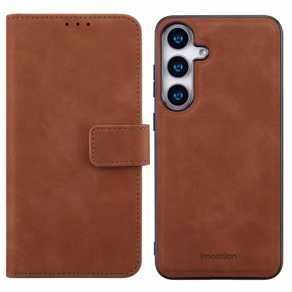 imoshion Uitneembare 2-in-1 Luxe Bookcase Samsung Galaxy S25 Plus - Bruin