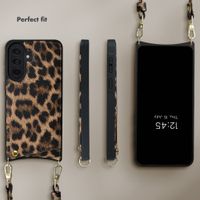Selencia Nova Phone Case with Cord and Card Holder Samsung Galaxy A37 (5G) - Leopard