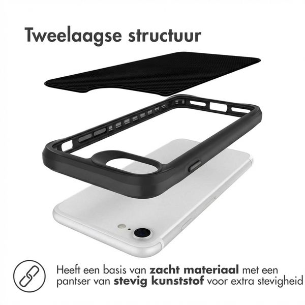 imoshion Rugged Hybrid Case Apple iPhone SE (2022 / 2020) / 8 / 7 - Zwart