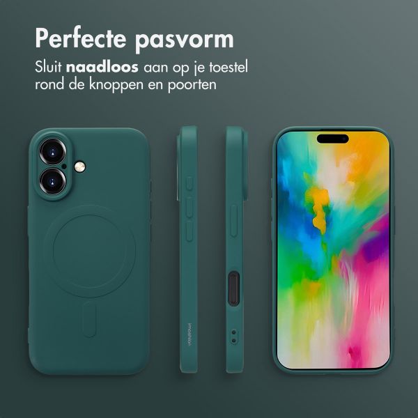 imoshion Color Backcover met MagSafe iPhone 16 - Donkergroen