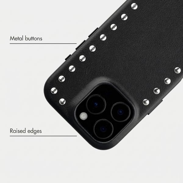 Selencia Studs Back Cover with MagSafe Apple iPhone 16 Pro - Velvet Black
