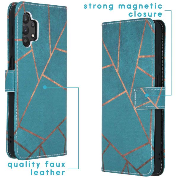 imoshion Design Softcase Bookcase Samsung Galaxy A32 (5G) - Blue Graphic