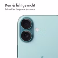 imoshion 2 Pack Camera lens protector Apple iPhone 16 / 16 Plus - Teal