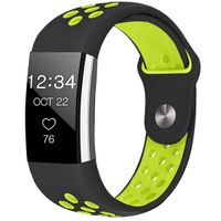 imoshion Siliconen sport bandje Fitbit Charge 2 - Zwart / Lime