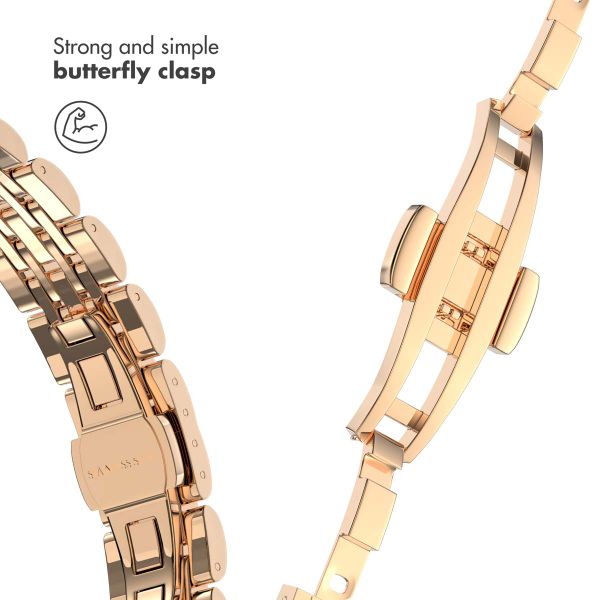 Selencia Slim Steel Jubilee Inspired Link Band Apple Watch | 38/40/41/42 mm - Rose Gold