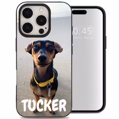 Ontwerp je eigen Apple iPhone 16 Pro Max gel hoesje - Zwart
