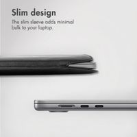 Accezz Leather laptop sleeve 13 inch - Black