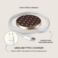 Burga Wireless Magnetic Charger - MagSafe and Qi2 - Sorry Busy / Gold