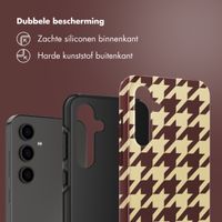 Selencia Vivid Backcover Samsung Galaxy S24 FE - Pied-de-Poule