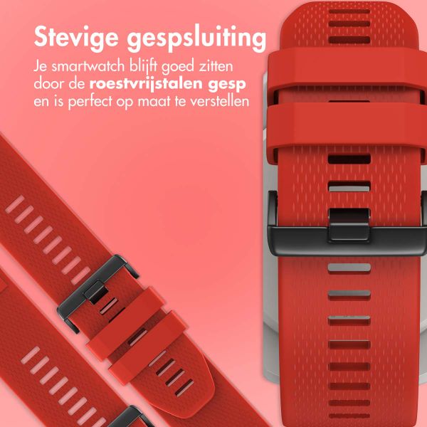 imoshion QuickFit® Siliconen bandje  - Garmin 26 mm aansluiting - Rood