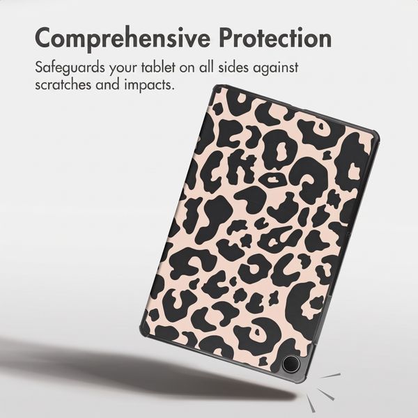 imoshion Design Trifold Case Samsung Galaxy Tab A11 Plus - Leopard